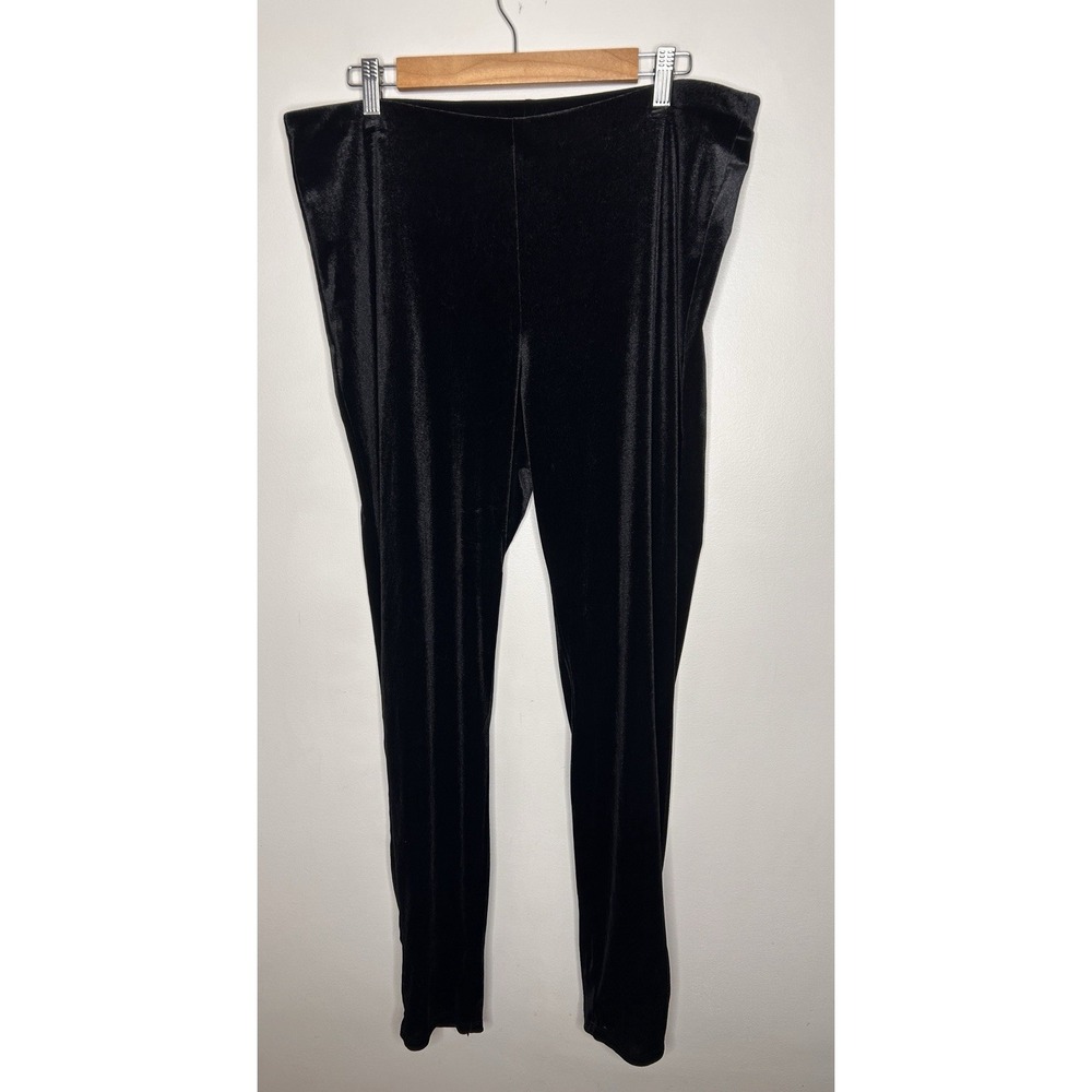 LC Lauren Conrad Runway Black Velvet Women's Pants Skinny Size XL New NWT - Picture 4 of 10